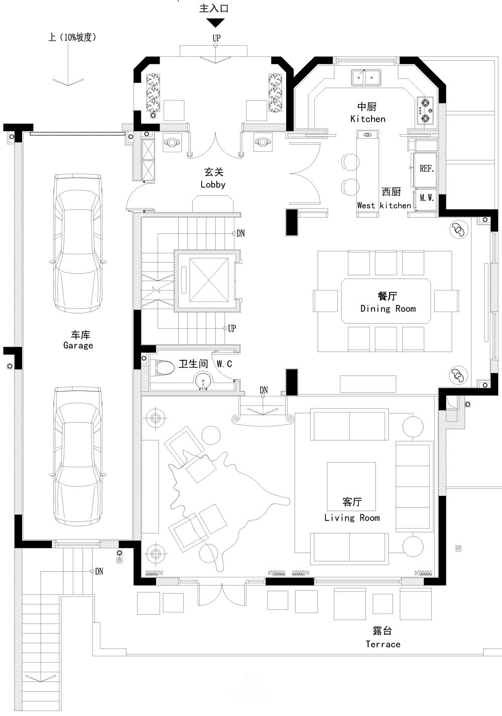 叶迹设计  重庆德旭翡翠御园B1样板间 英式贵族格调-15
