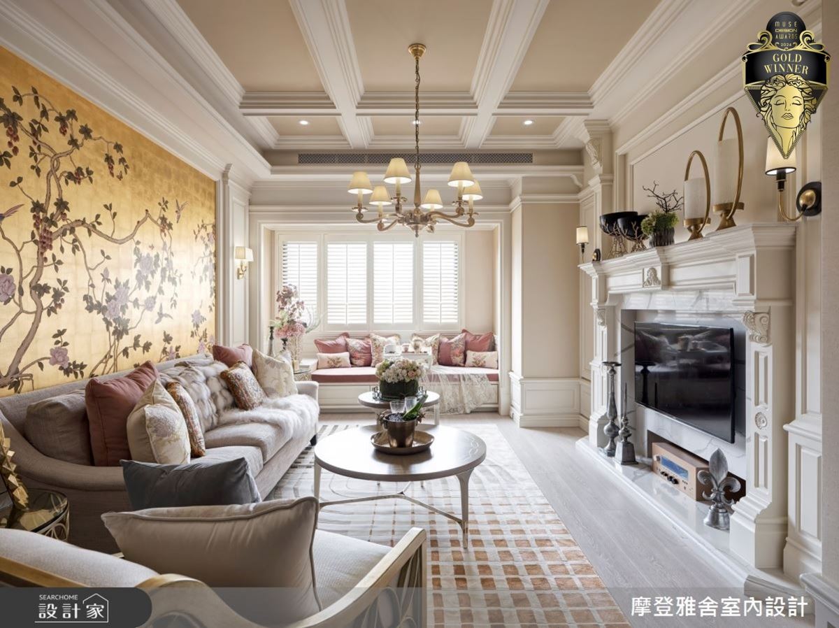 摩登雅舍·87老屋翻新法式輕洛可可風精品飯店宅丨摩登雅舍室内设计-8