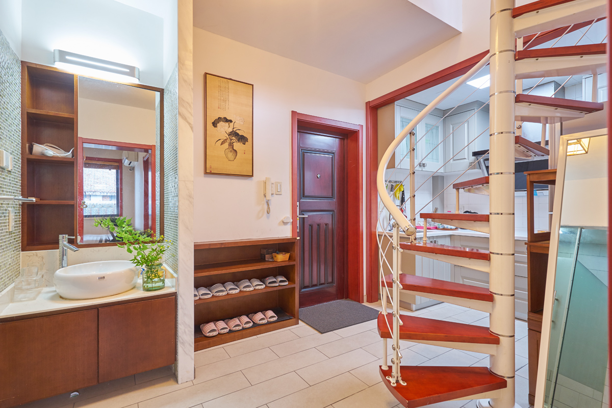 杭州柳浪新苑 70 平混搭风 Loft 软装改造，森系小清新与中国风的完美融合-36