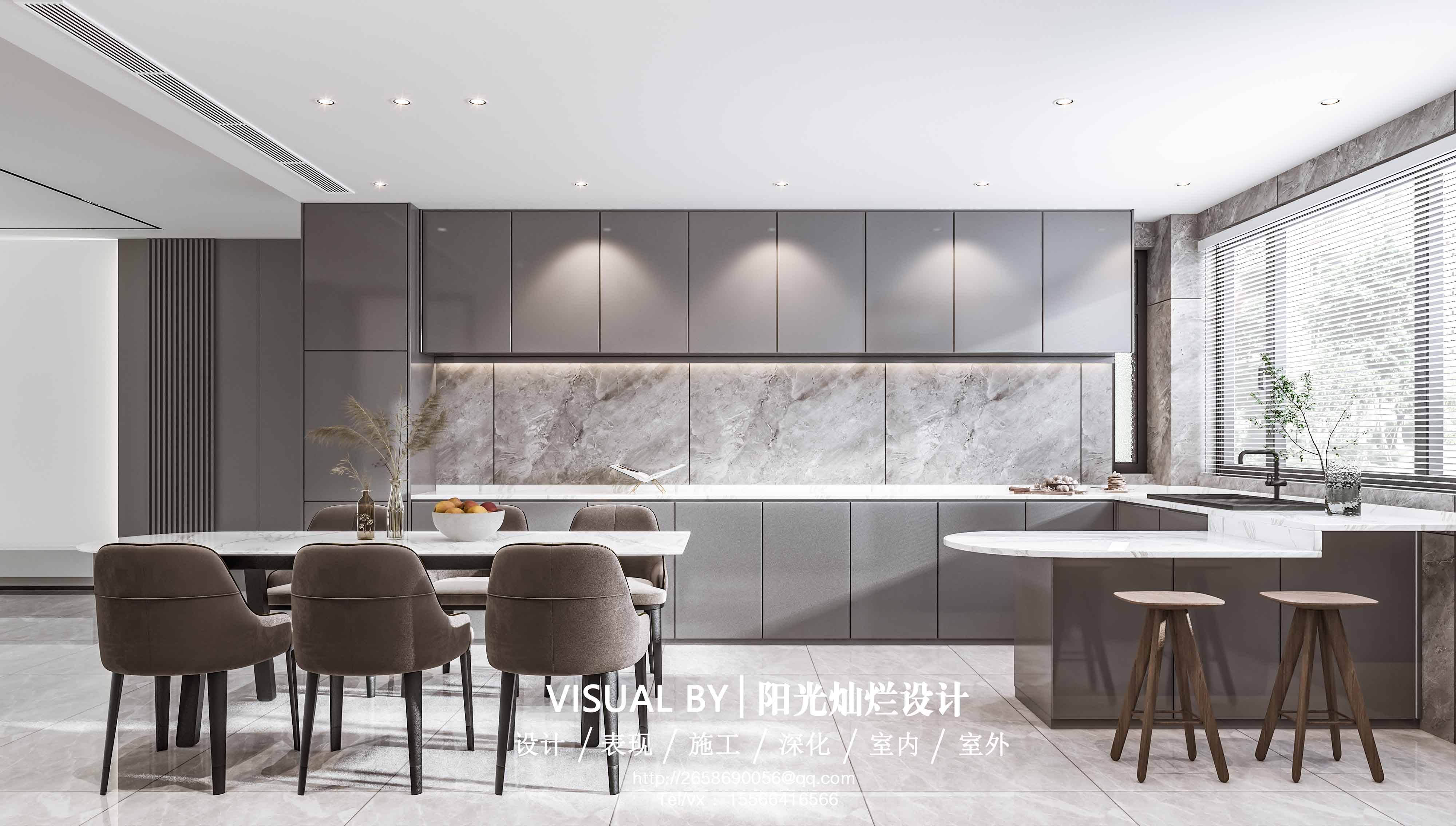 8套不同的厨房餐厅方案效果展示-6