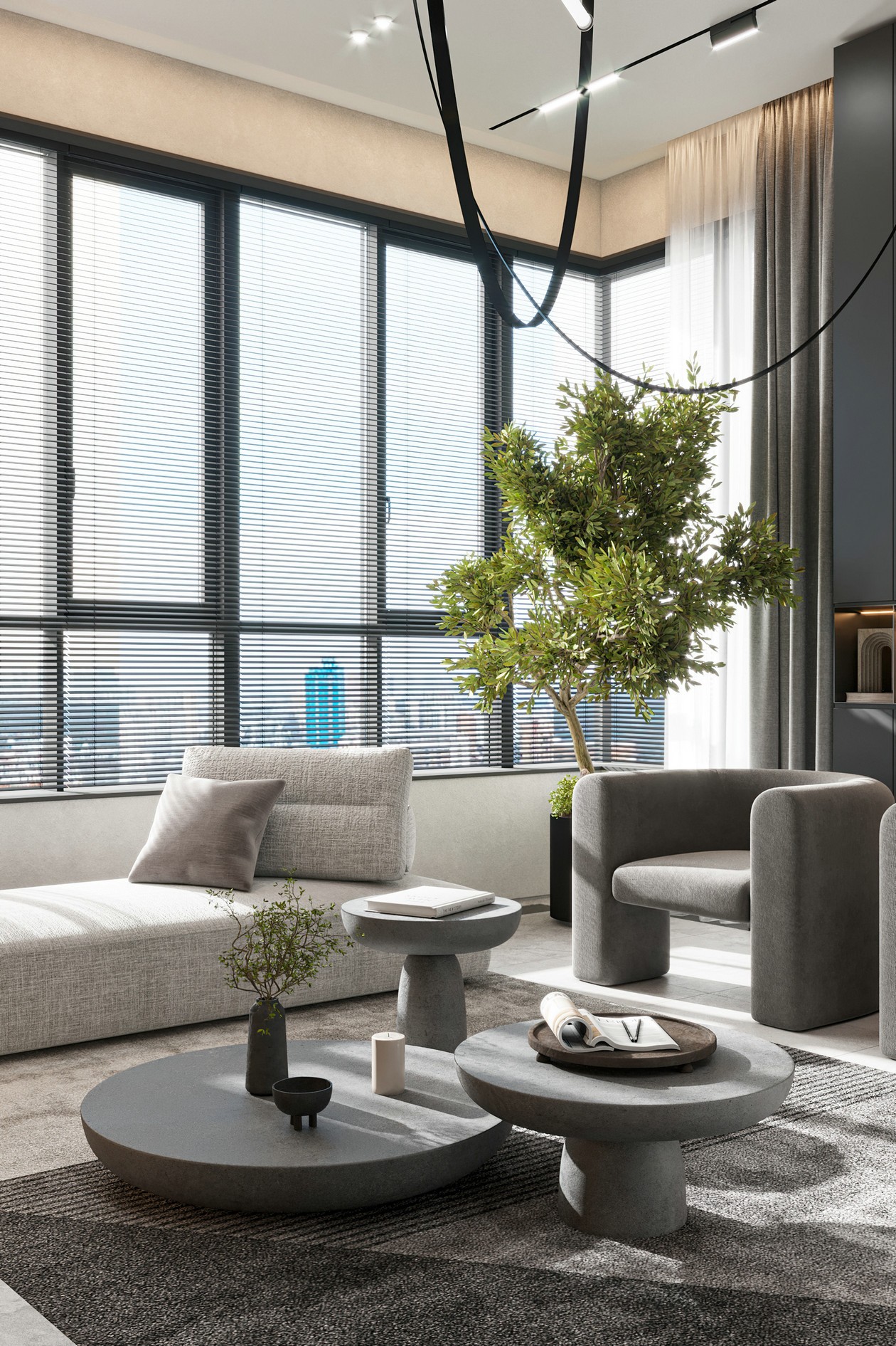 高级灰色系公寓设计-2