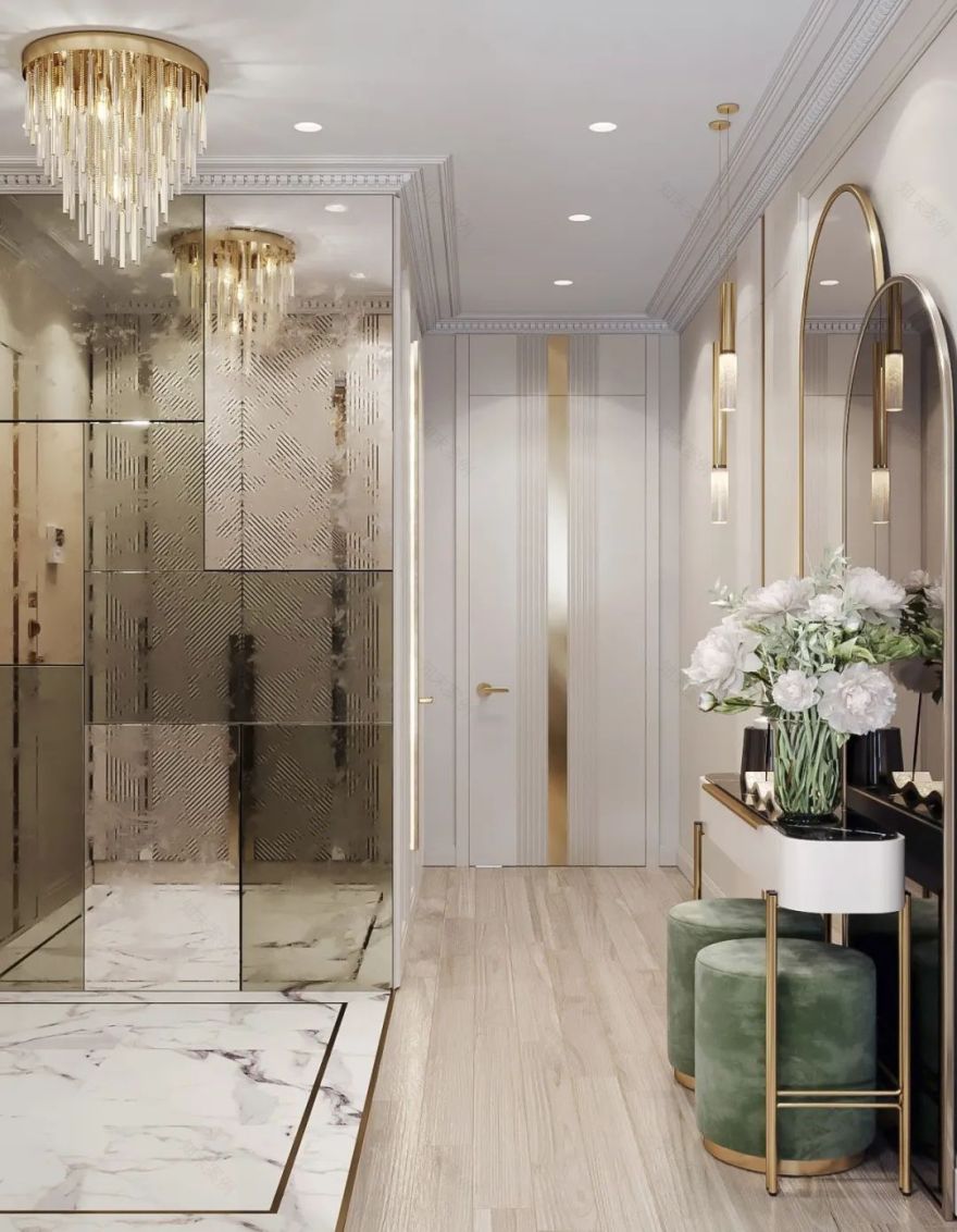 87㎡黄铜轻奢时尚家居丨Artis Interiors-10