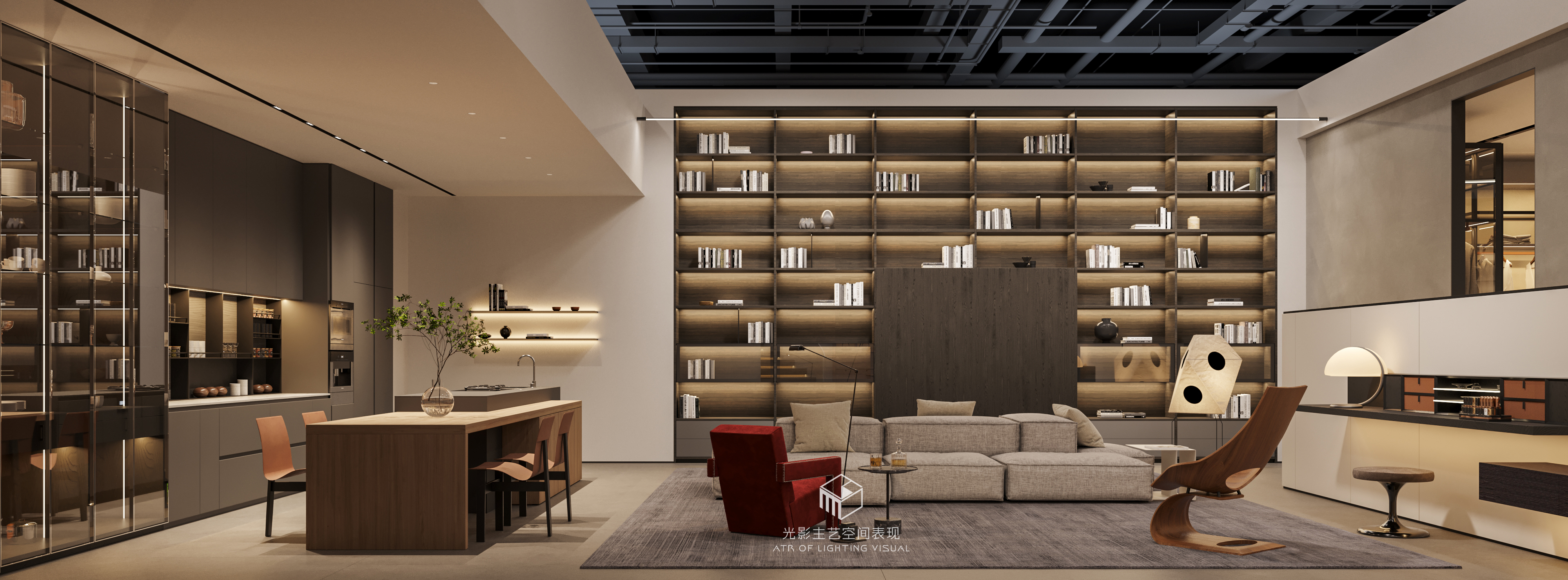 两套家居展厅空间表现丨李一空间设计事务所-5