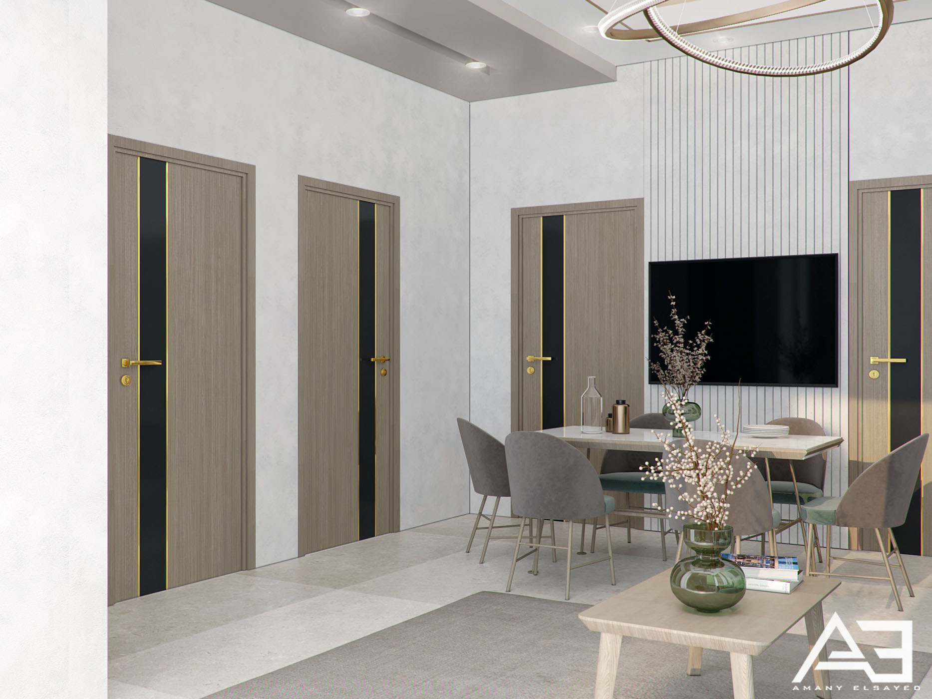 带卫生间的客厅丨沙特阿拉伯丨AMANY ELSAYED-5