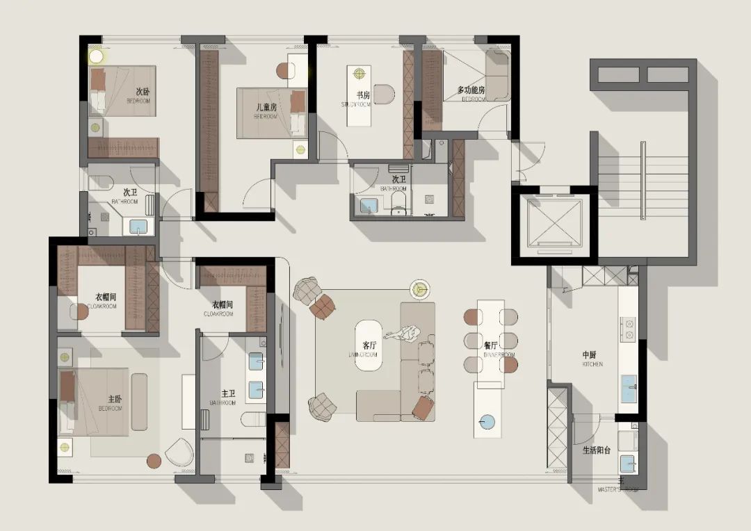 壹号半岛南洋复古风私宅丨中国重庆丨KD 室内设计事务所-21