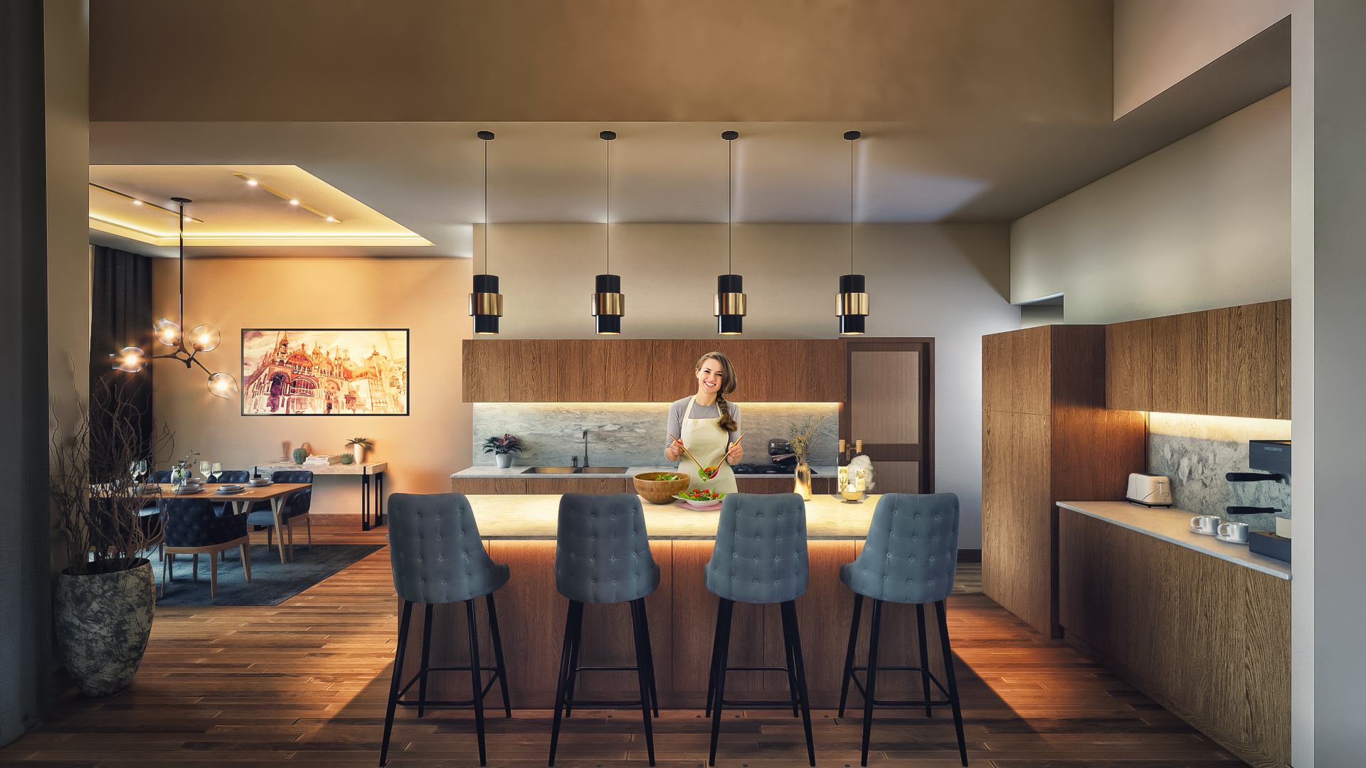 Masterful 3D Exterior Visualization companies: Elevating Luxury Home Spaces in Kharkiv, Ukraine | Yantram Architectural Design Studio-23