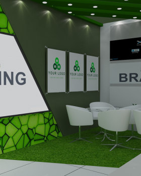 Green Theme Exhibit Stall Design