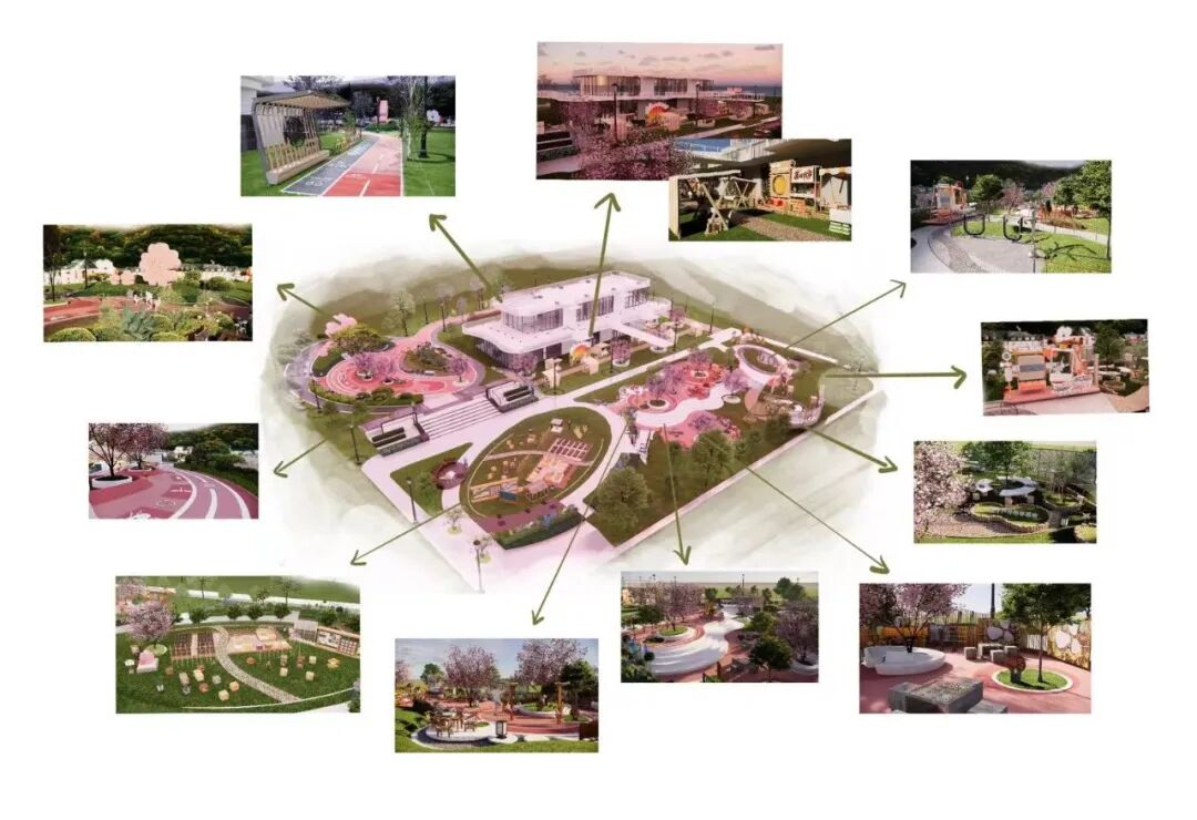 不织布也能做景观毕设？历史故事/民间习俗+田野的植物色彩相结合！以“杏花节”为主题设计的全龄友好活动公园-34