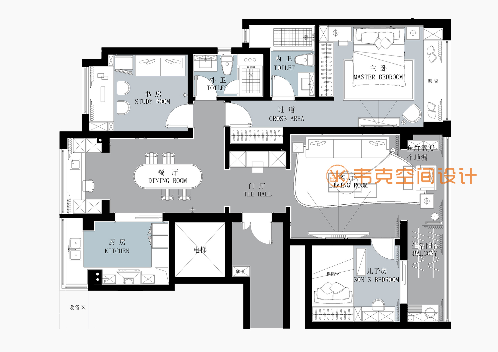 港式轻奢风住宅设计-39