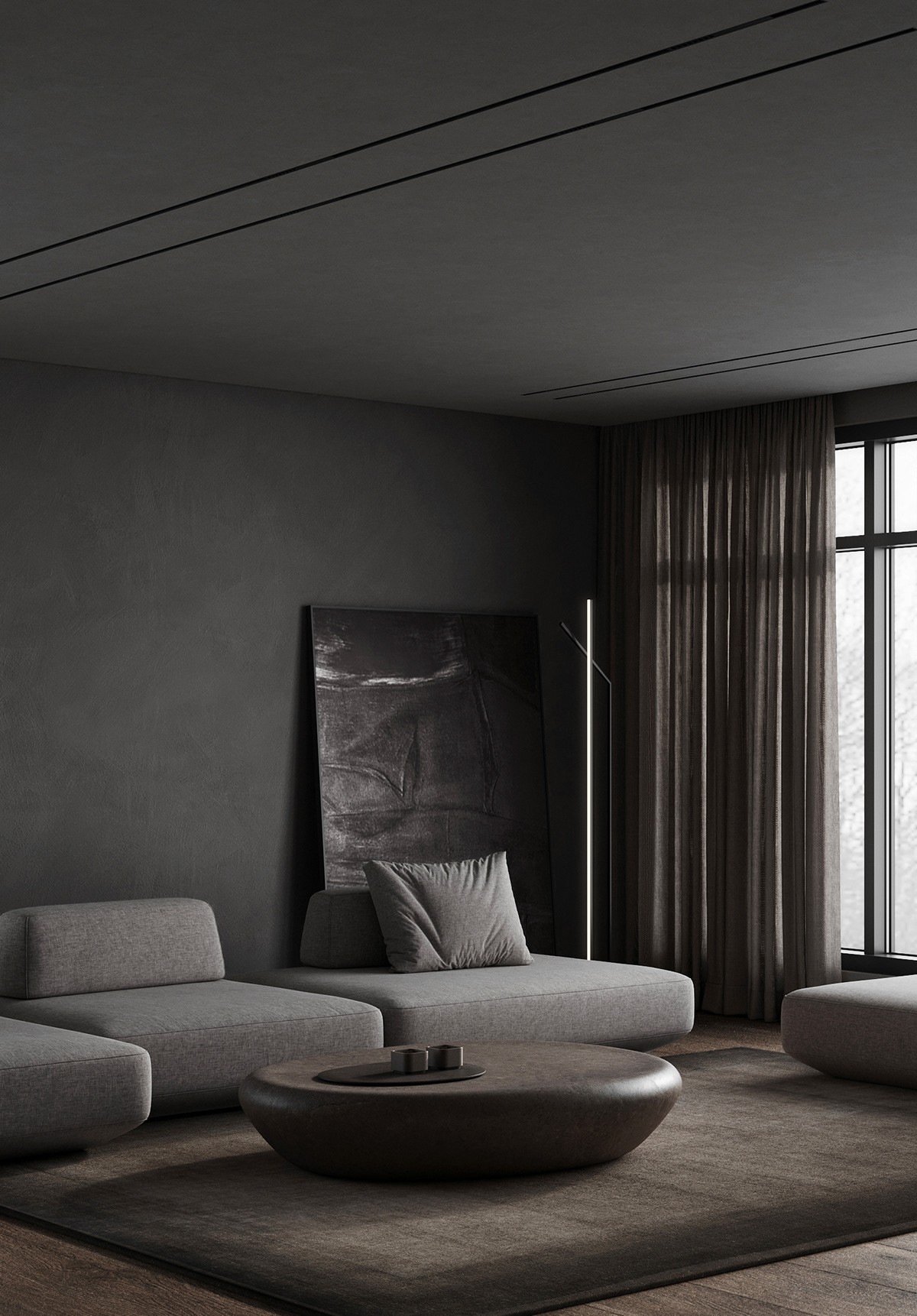 黑灰高级质感空间 神秘又高冷-2