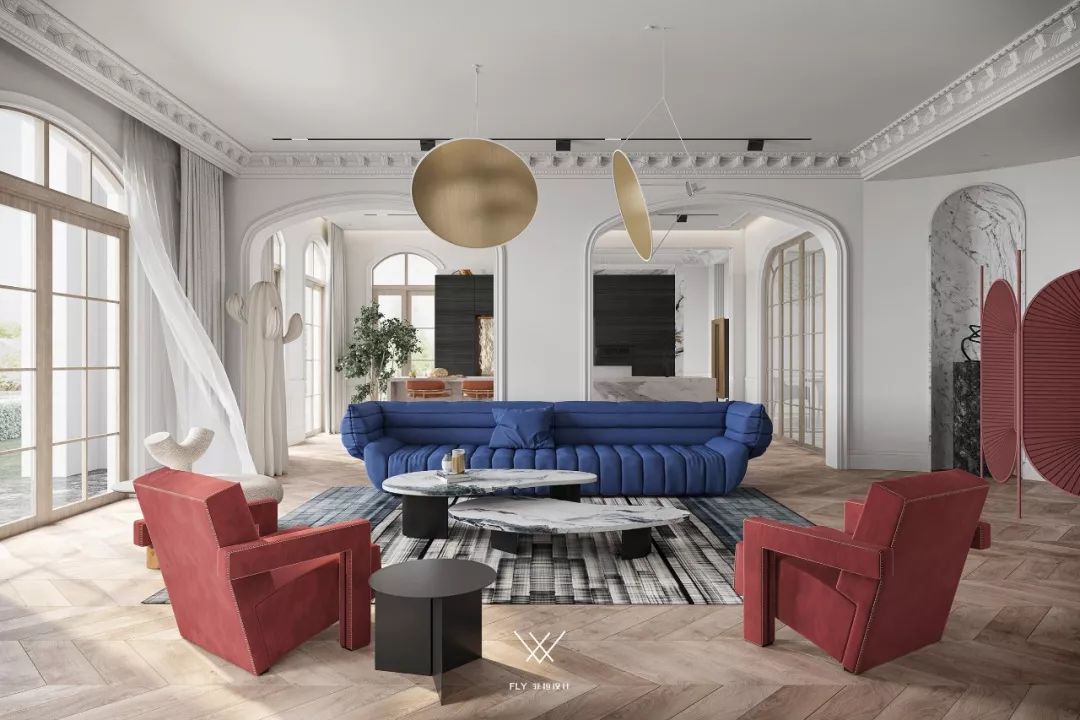 法式现代风独栋别墅，优雅与时尚的完美融合-35