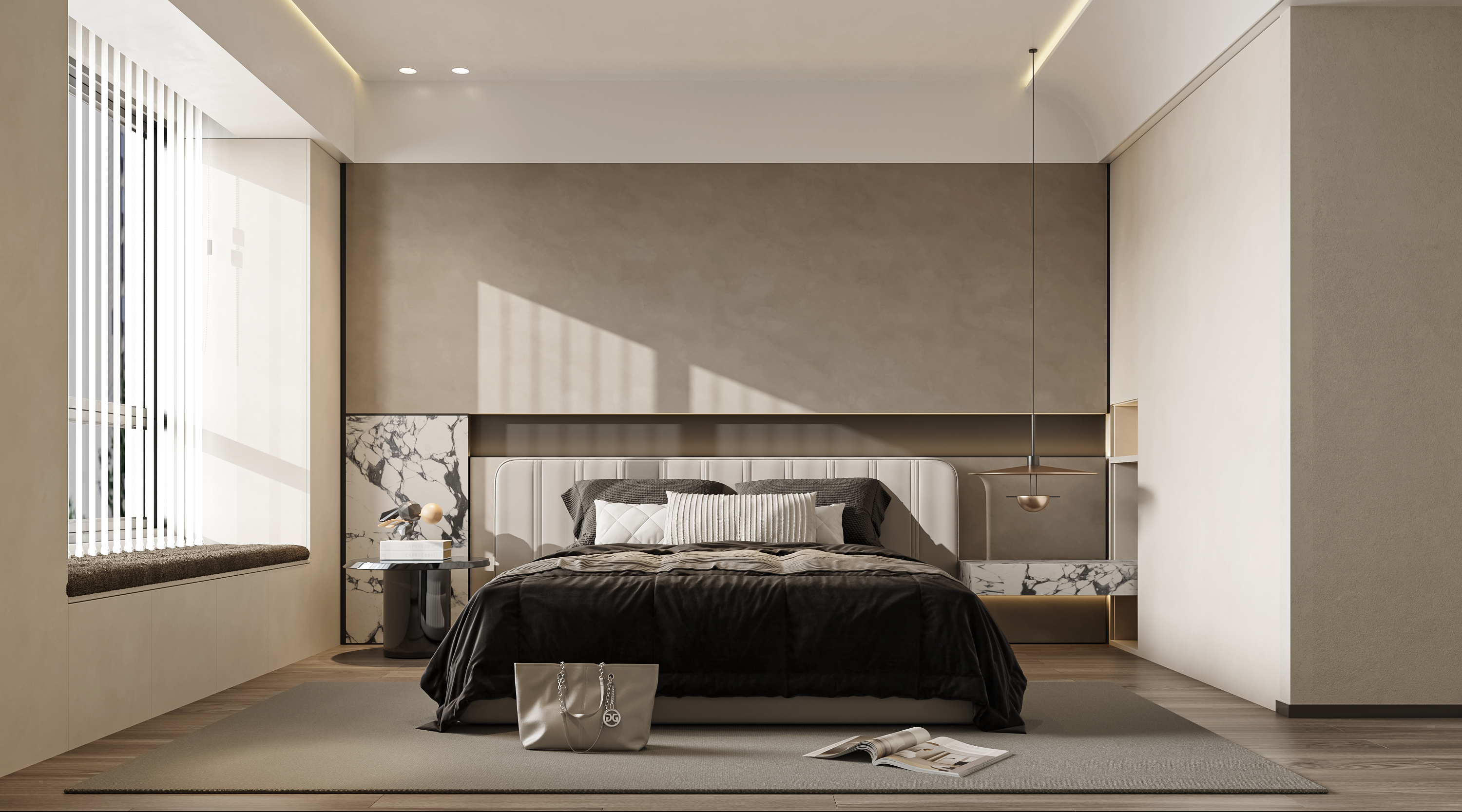 现代家装客餐厅卧室   效果图表现-11