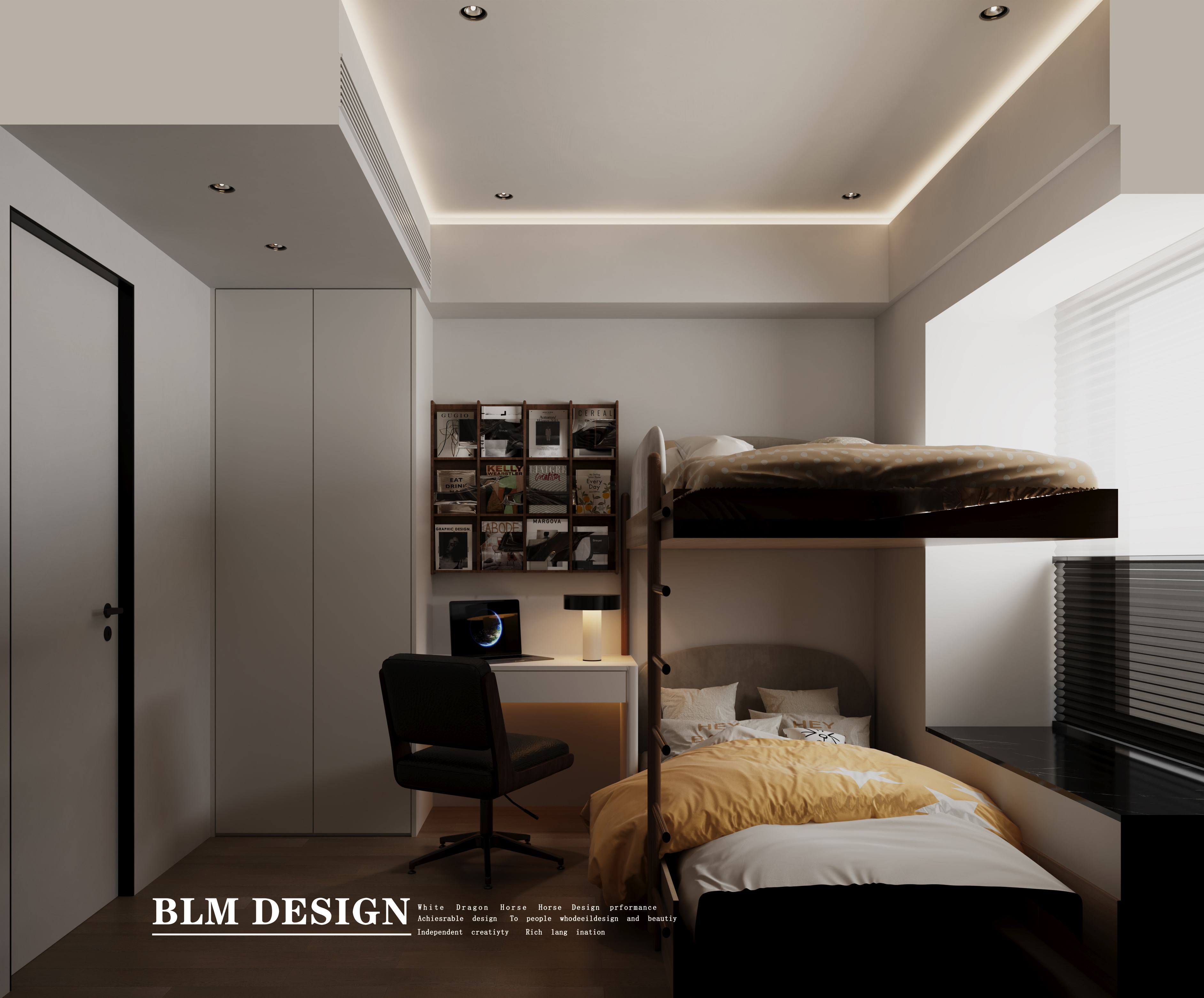 现代黑白灰-白龙马效果图-13