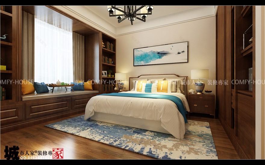 国华新经典169平米新中式风格装修效果图-13