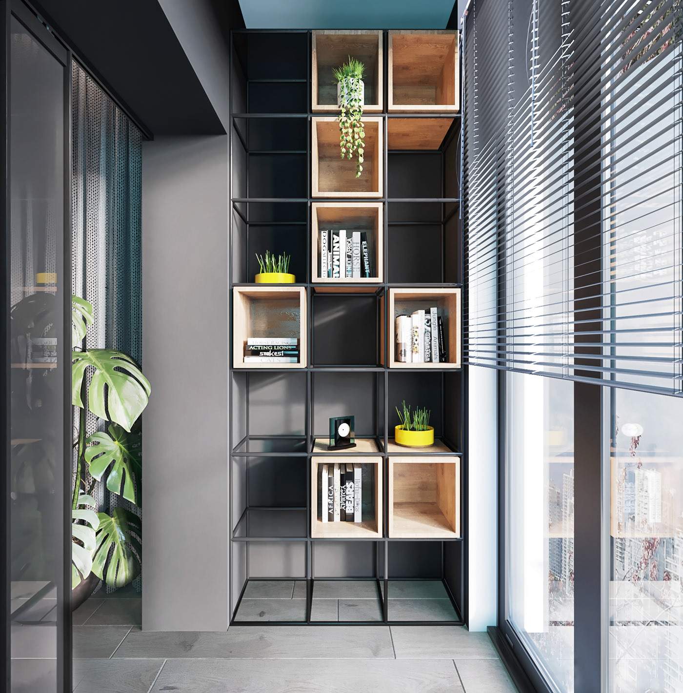 67平米--极简黑白空间-9