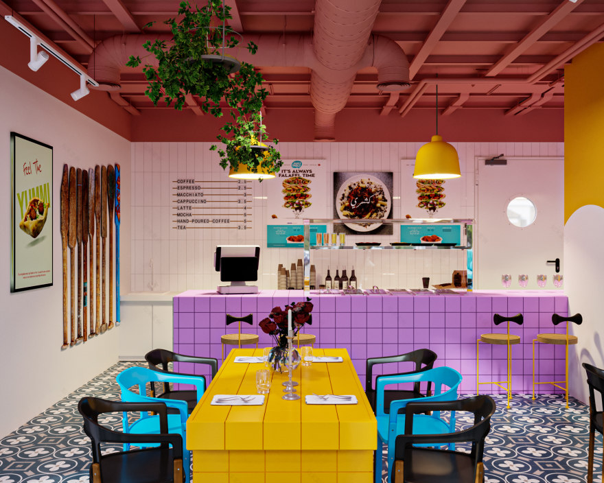 koshari falafel 餐厅设计丨沙特阿拉伯-2