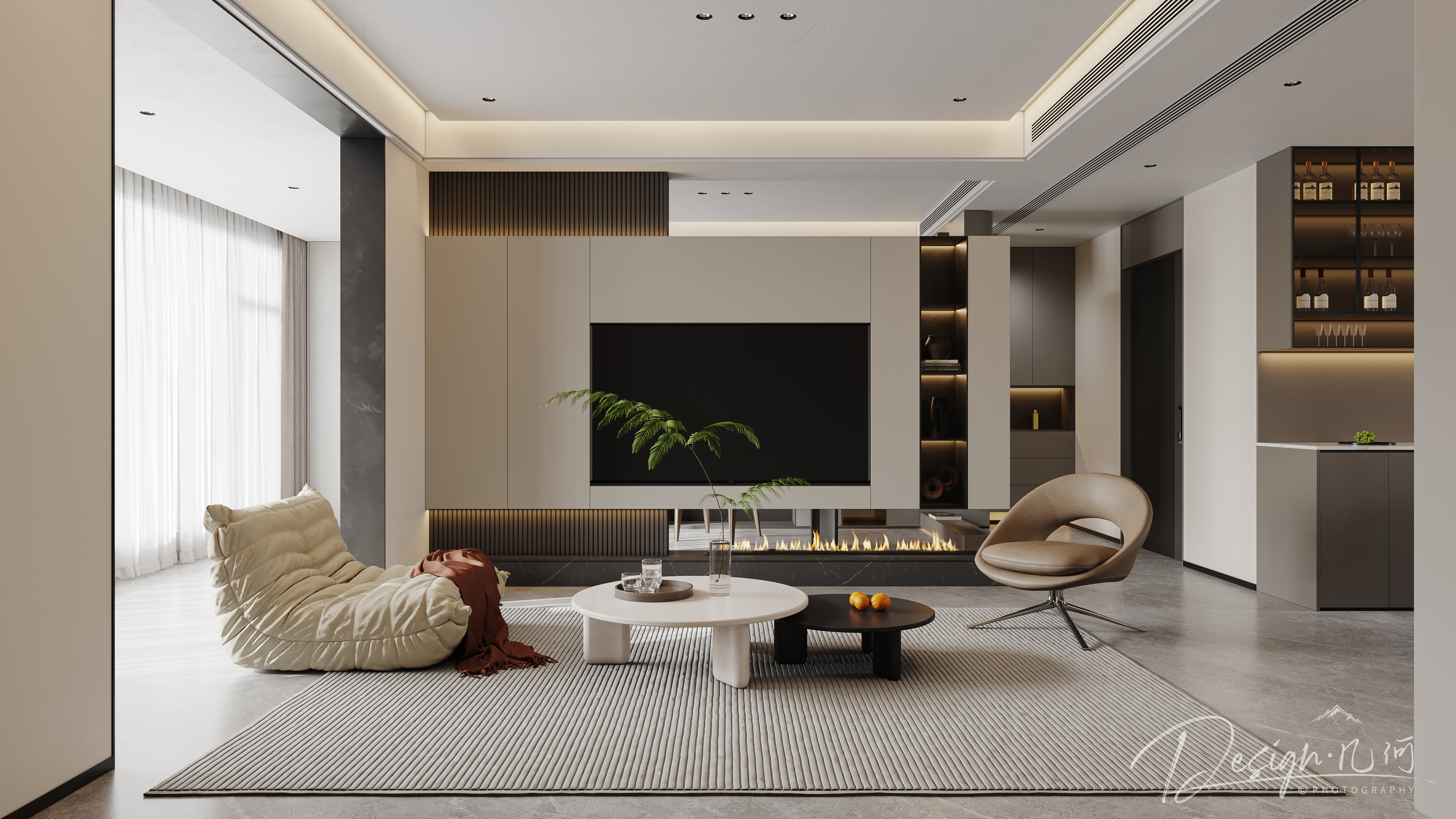 几何空间视觉表现 | 高速时代城现代轻奢客餐厅-2