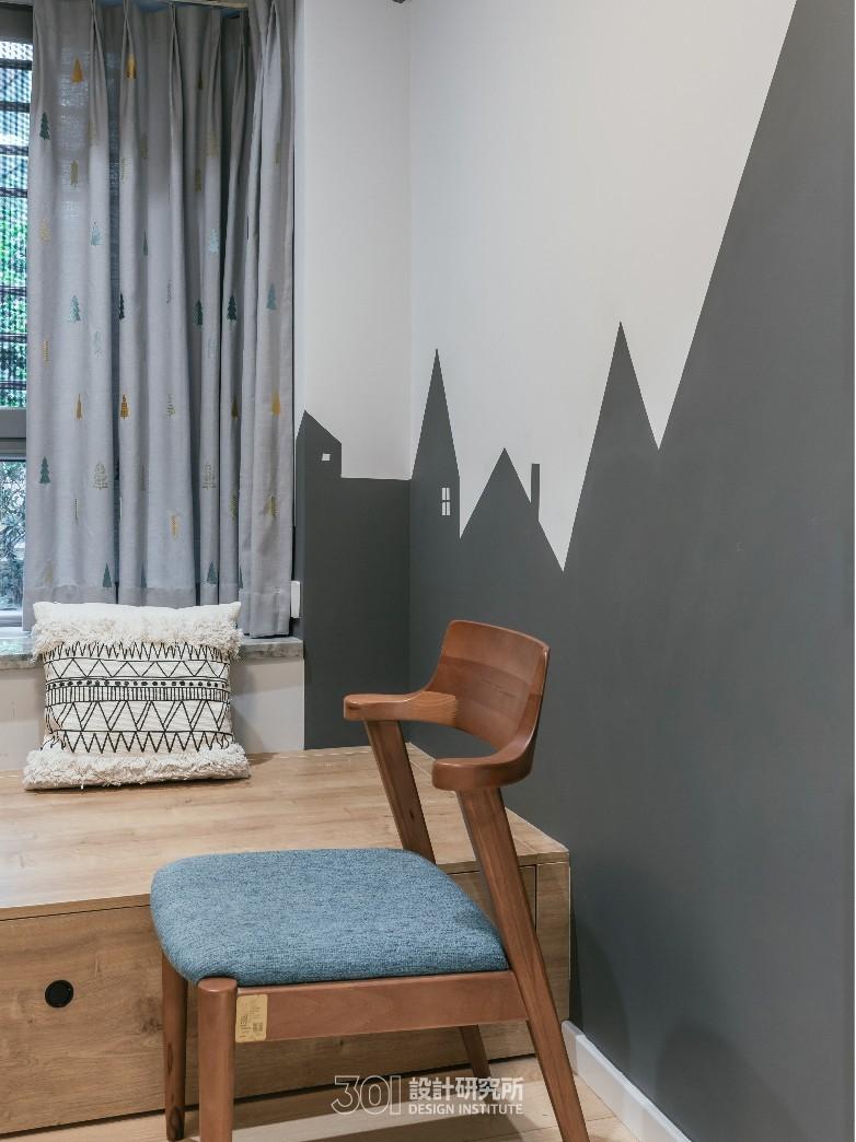 78 平米北欧风小家,绿色背景墙打造轻奢空间-30