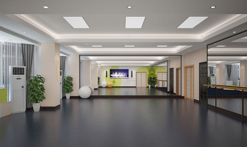 舞蹈教室 舞蹈房设计案例效果图-3