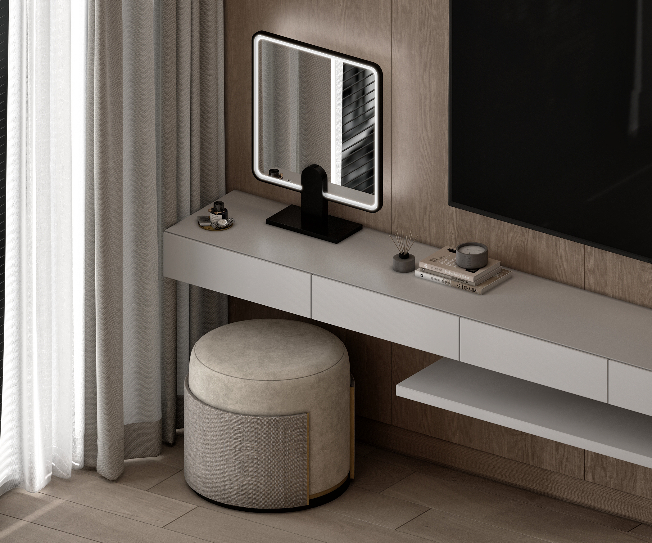 卧室 MINIMAL MASTER BEDROOM INTERIOR DESIGN-14