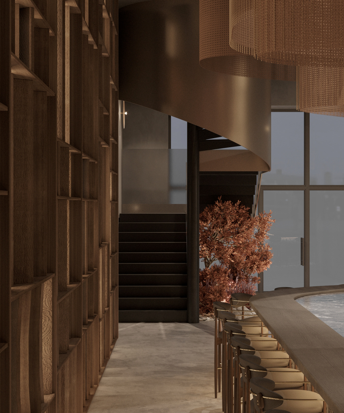 280㎡餐厅设计 超有氛围感！-6