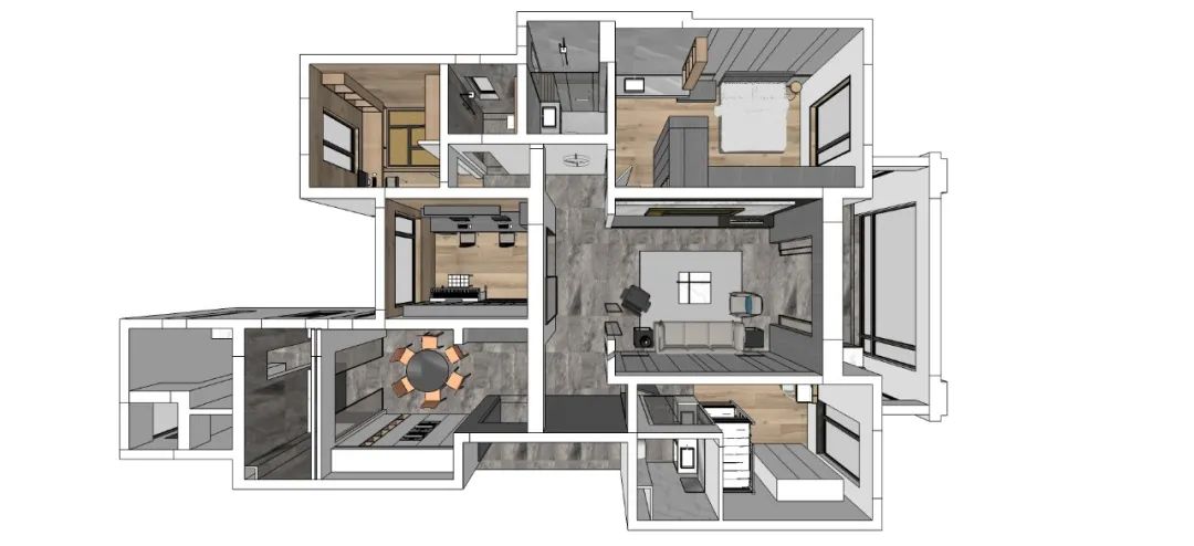 魔法设计师打造温馨家居,四口之家的新生活-126