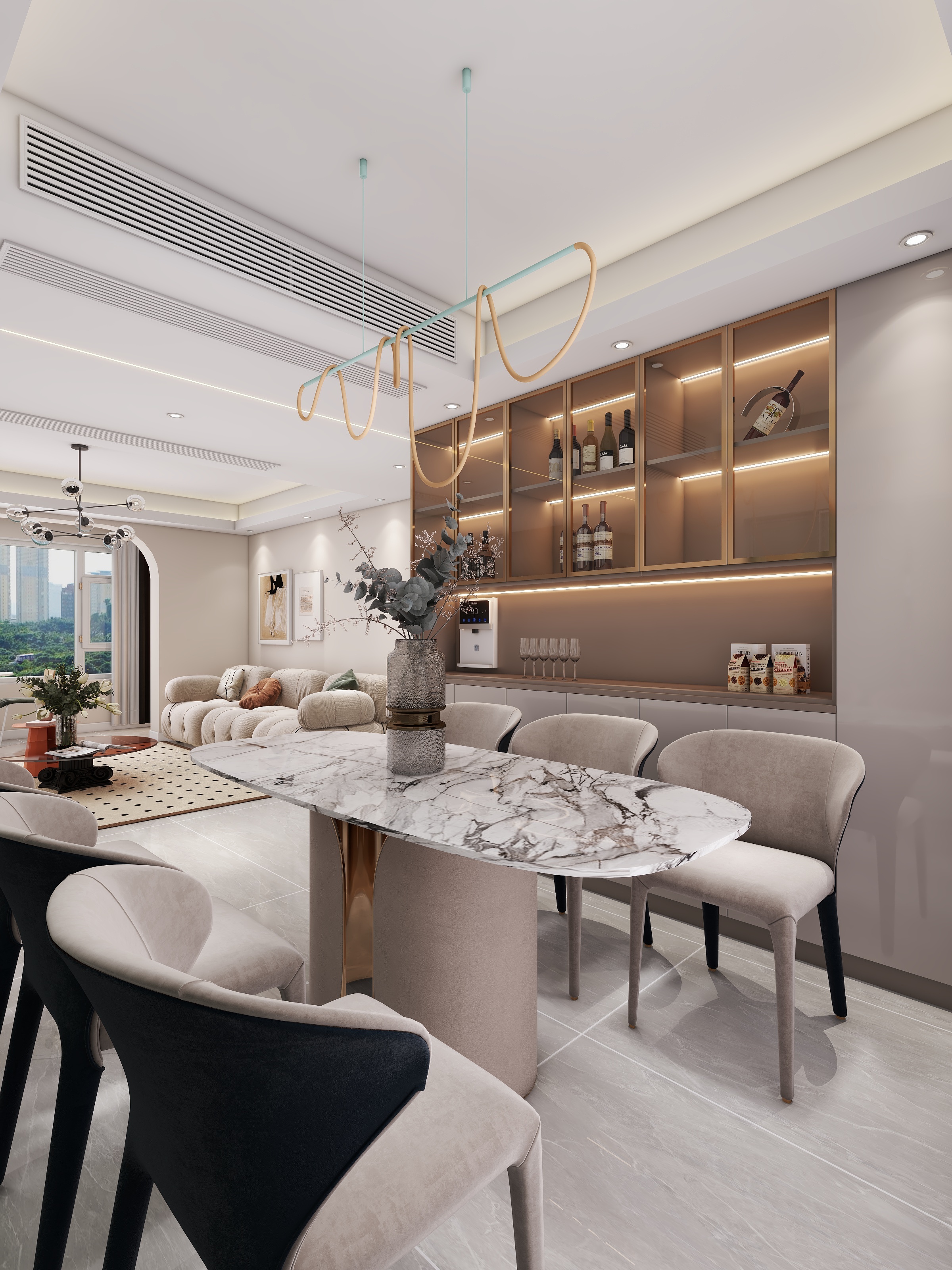 陕西安康万达one（119平方现代简约四居室）-20