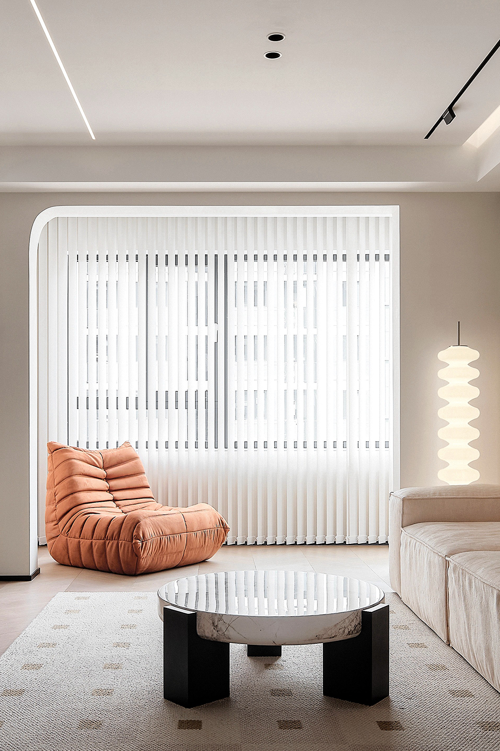 南京·棠宁府简约奶油艺术漆住宅丨中国南京丨大漠设计-2