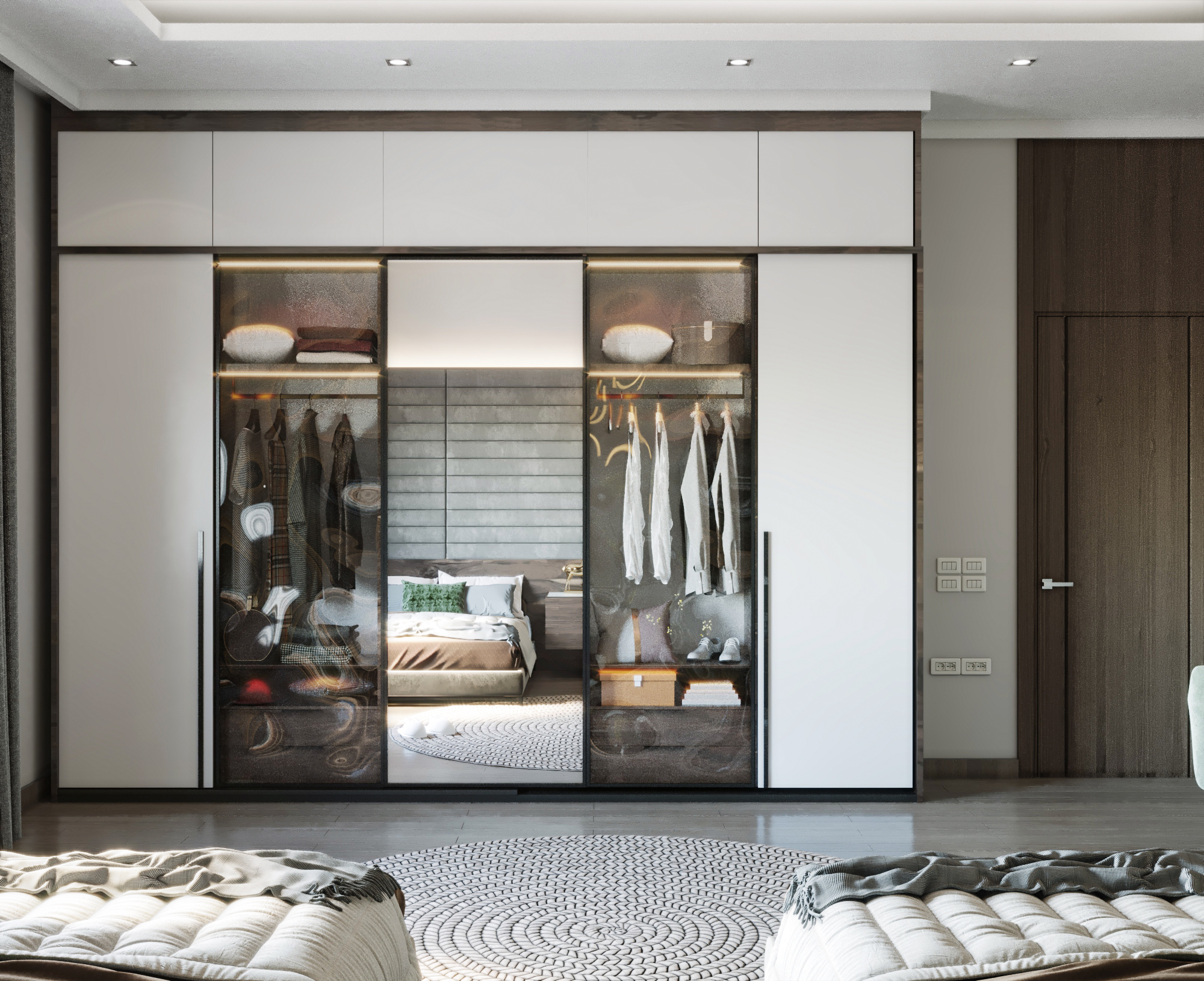 中性风格卧室设计丨沙特阿拉伯丨vision design & construction-8