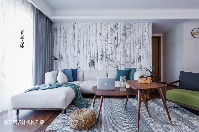 110㎡现代风格住宅  青云居设计-8