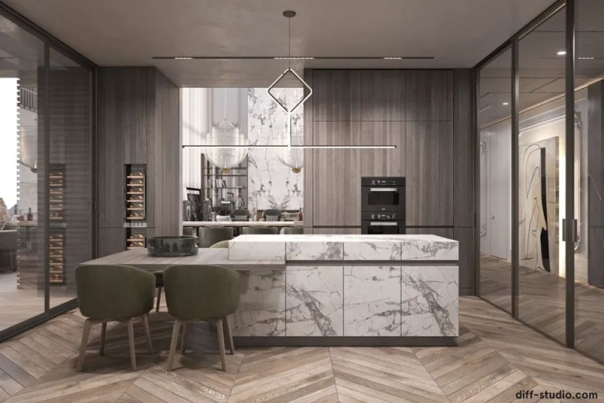 乌克兰基辅 1600㎡新古典奢华大宅丨Diff.Studio-15