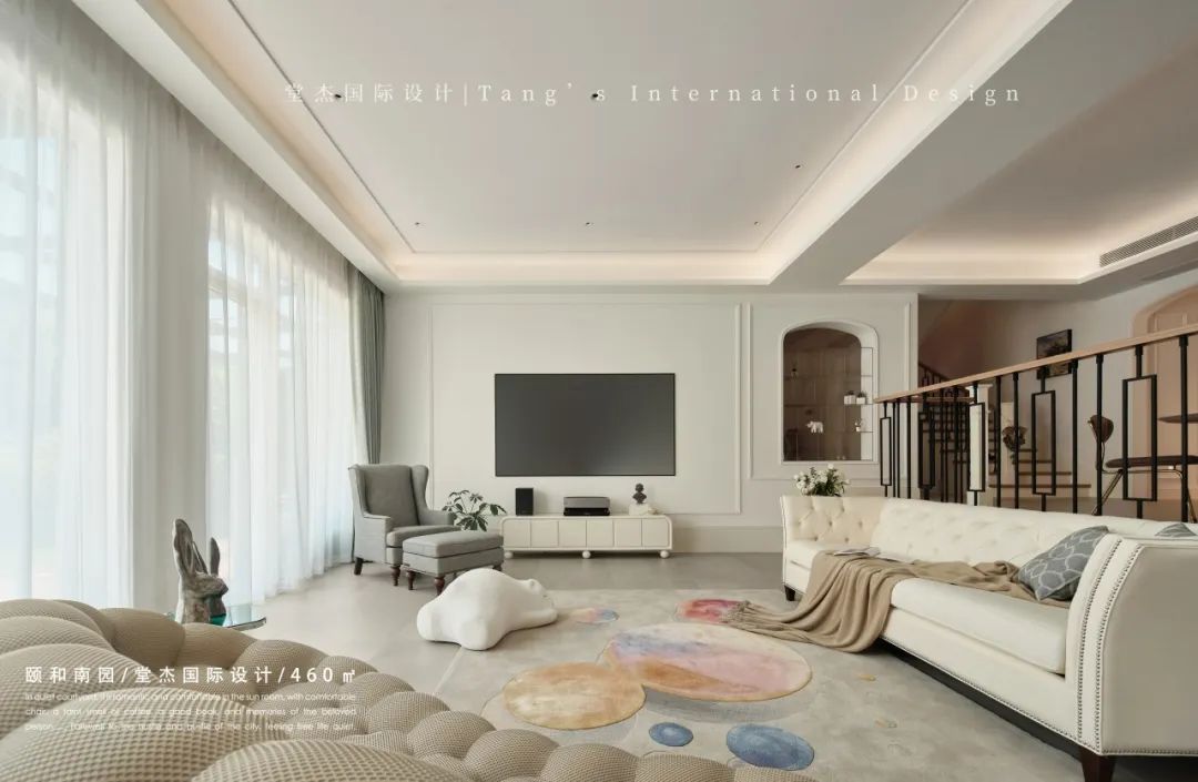 颐和南园 460㎡现代美式住宅丨中国南京丨堂杰国际设计-18