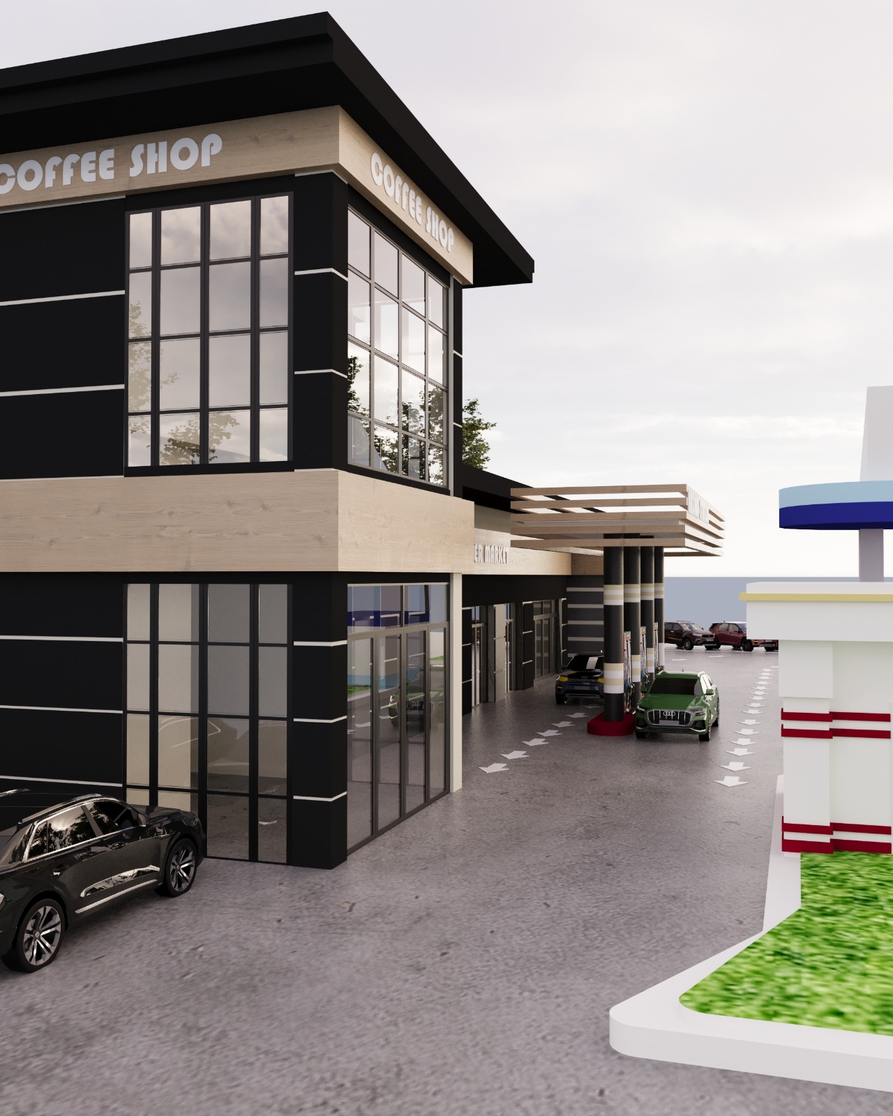 沙特阿拉伯加油站设计-4