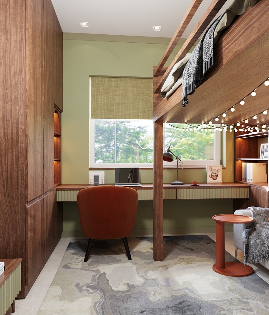 Boho-Scandinavian Two-Story Family House-30