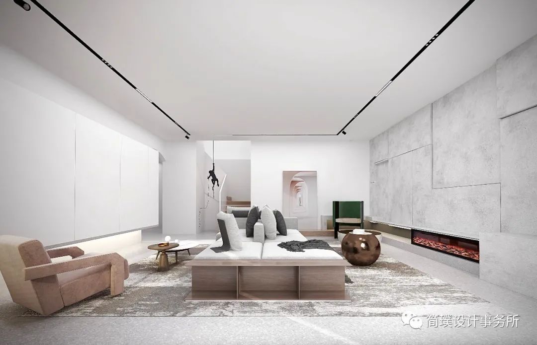 简璞设计 | 天创世缘现代极简空间重构-1