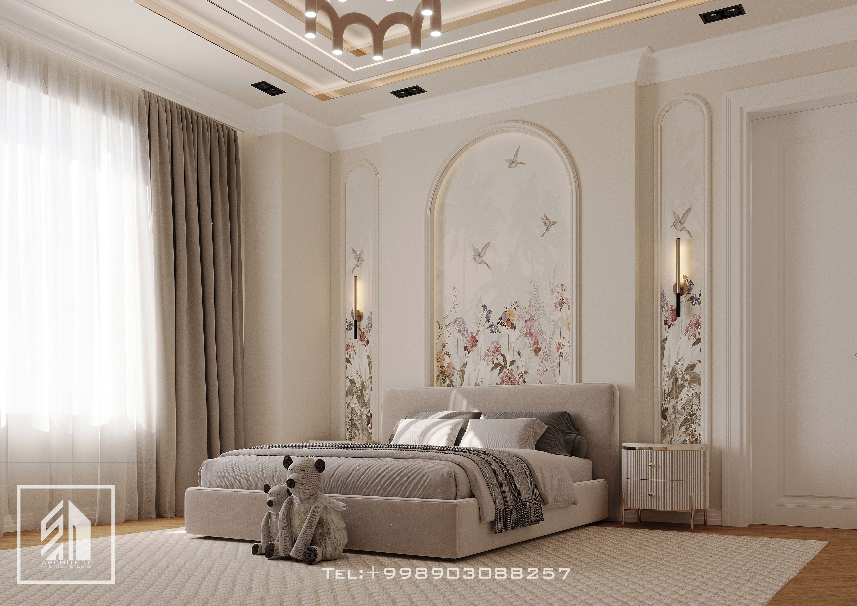 Girls room neoclassical design-1