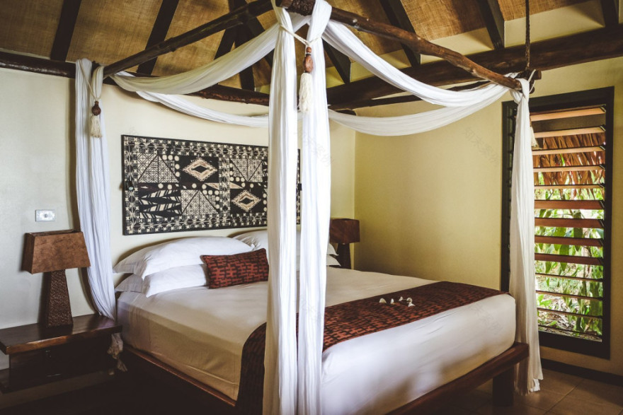 斐济五星级豪华度假酒店,现代斐济风格的海滨别墅-40