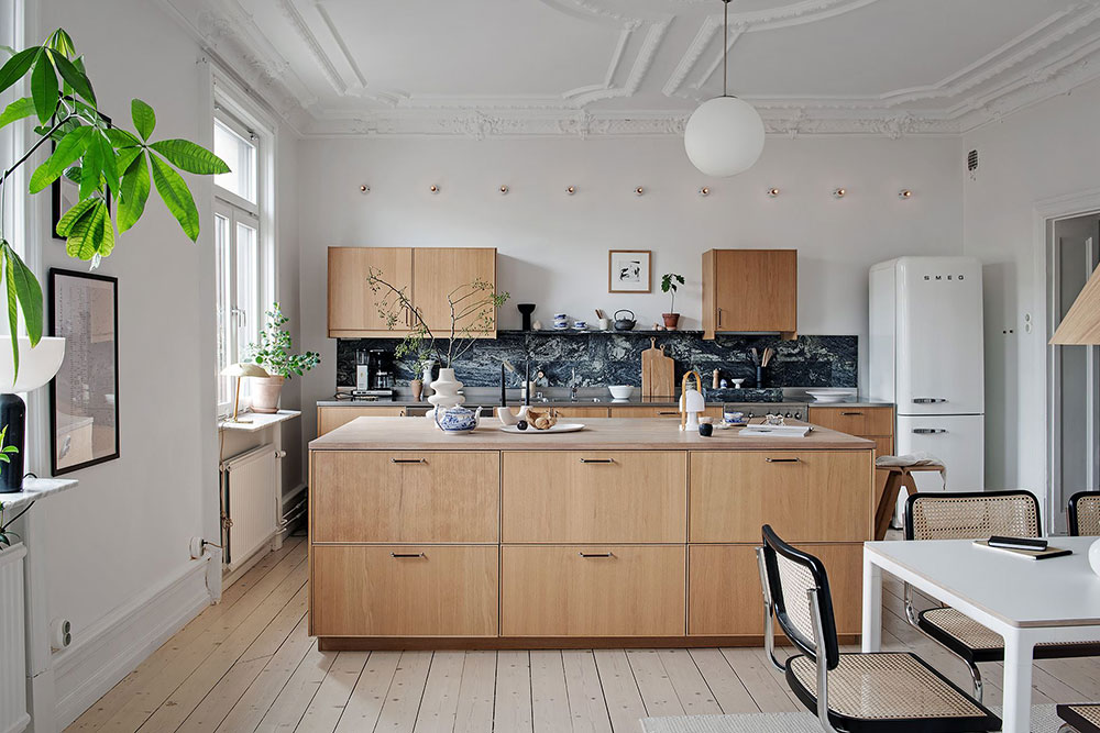 斯德哥尔摩时尚对比风格的美丽公寓-16