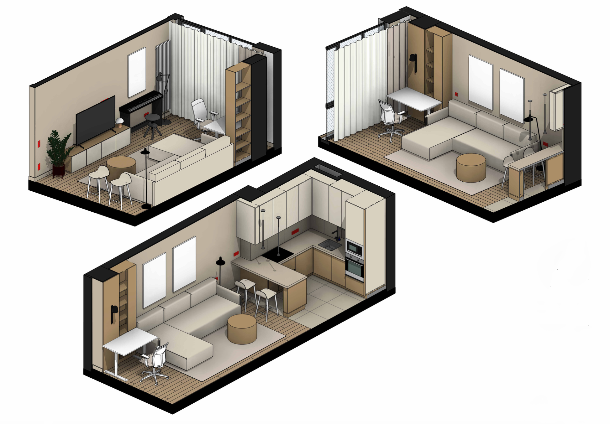 小户型丨Studio AG Architect,Dzhulik Olena-9