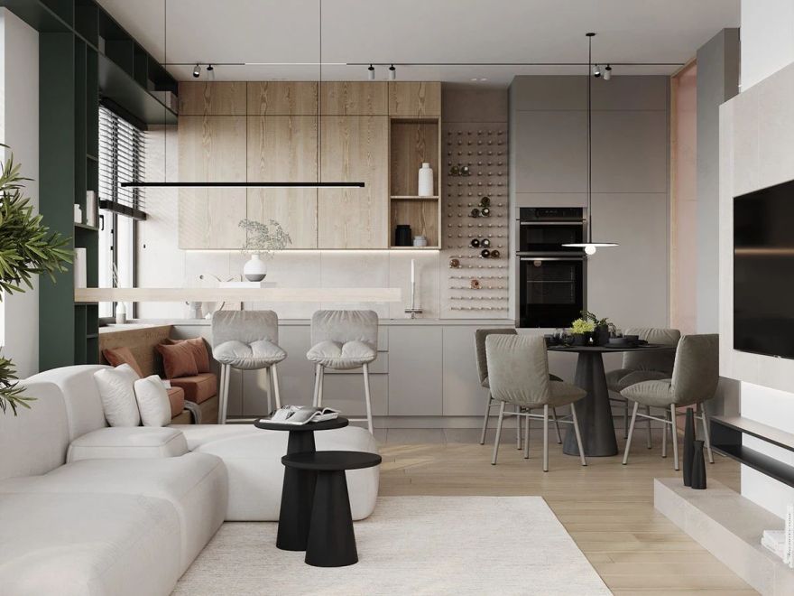 简约之美 · Екатерина Кузнецова 的一居室公寓设计丨Simple Form Interiors-13