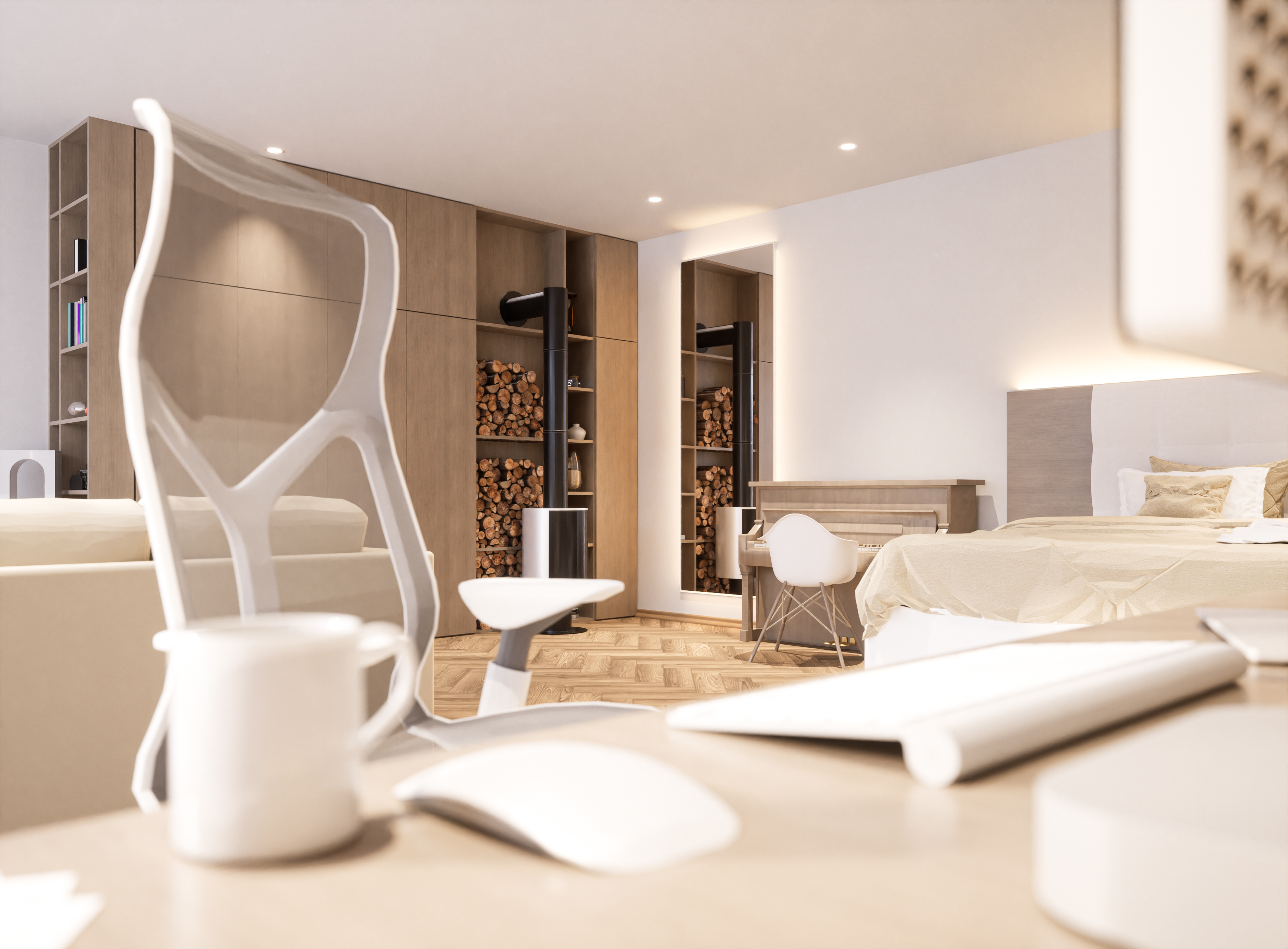 宁静卧室与办公室-19