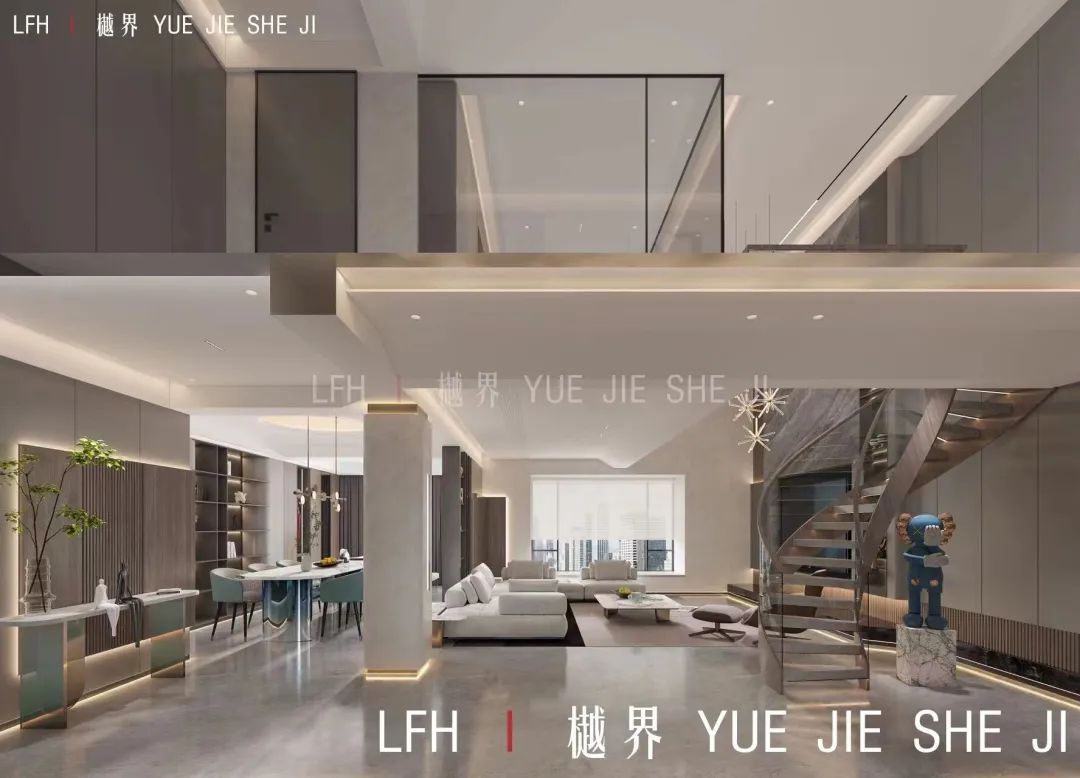 金谷苑现代轻奢复式设计丨LFH·樾界设计工作室-18