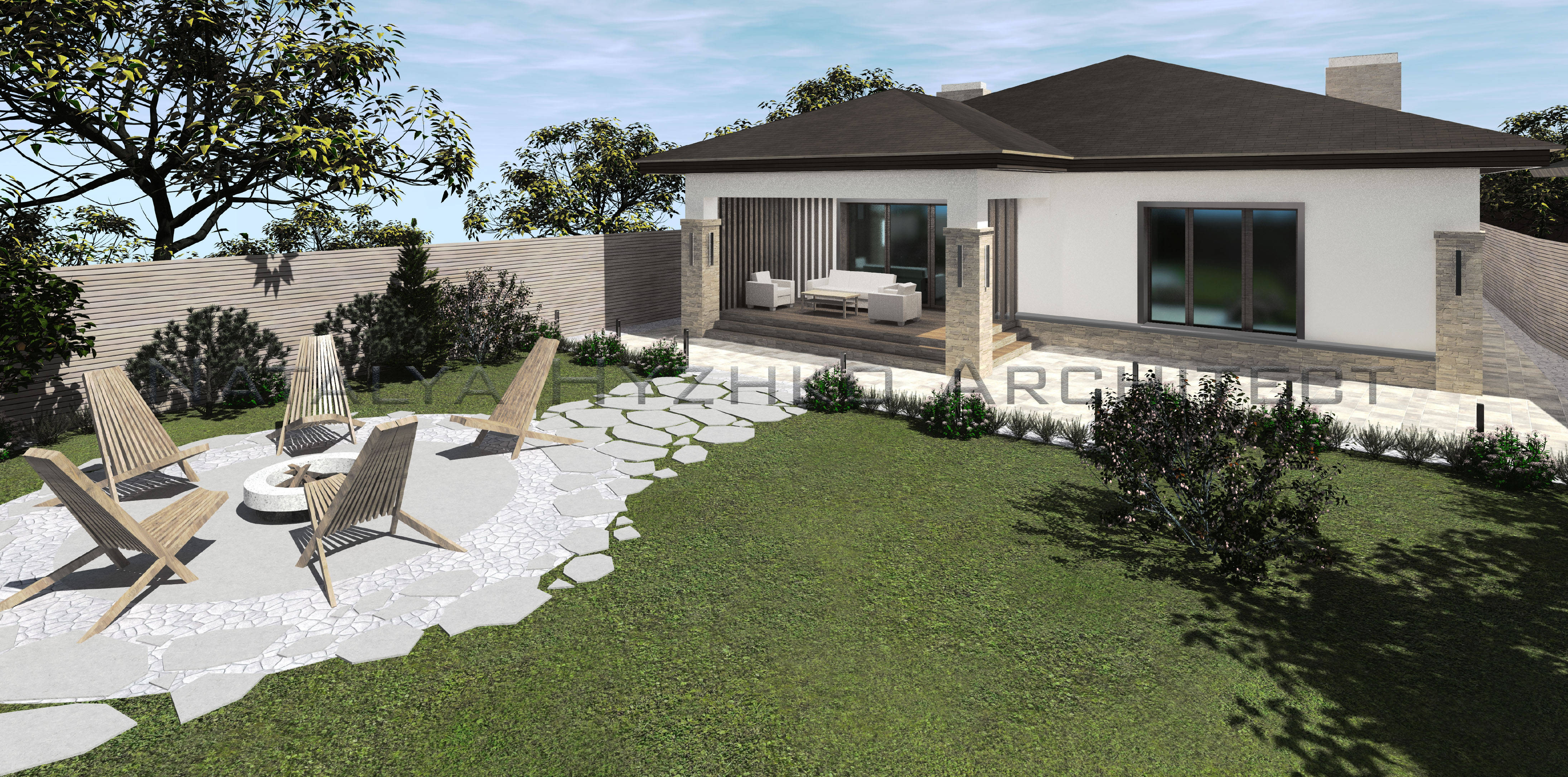 Ескіз намірів забудови садибної ділянки у м. Криий Ріг-5