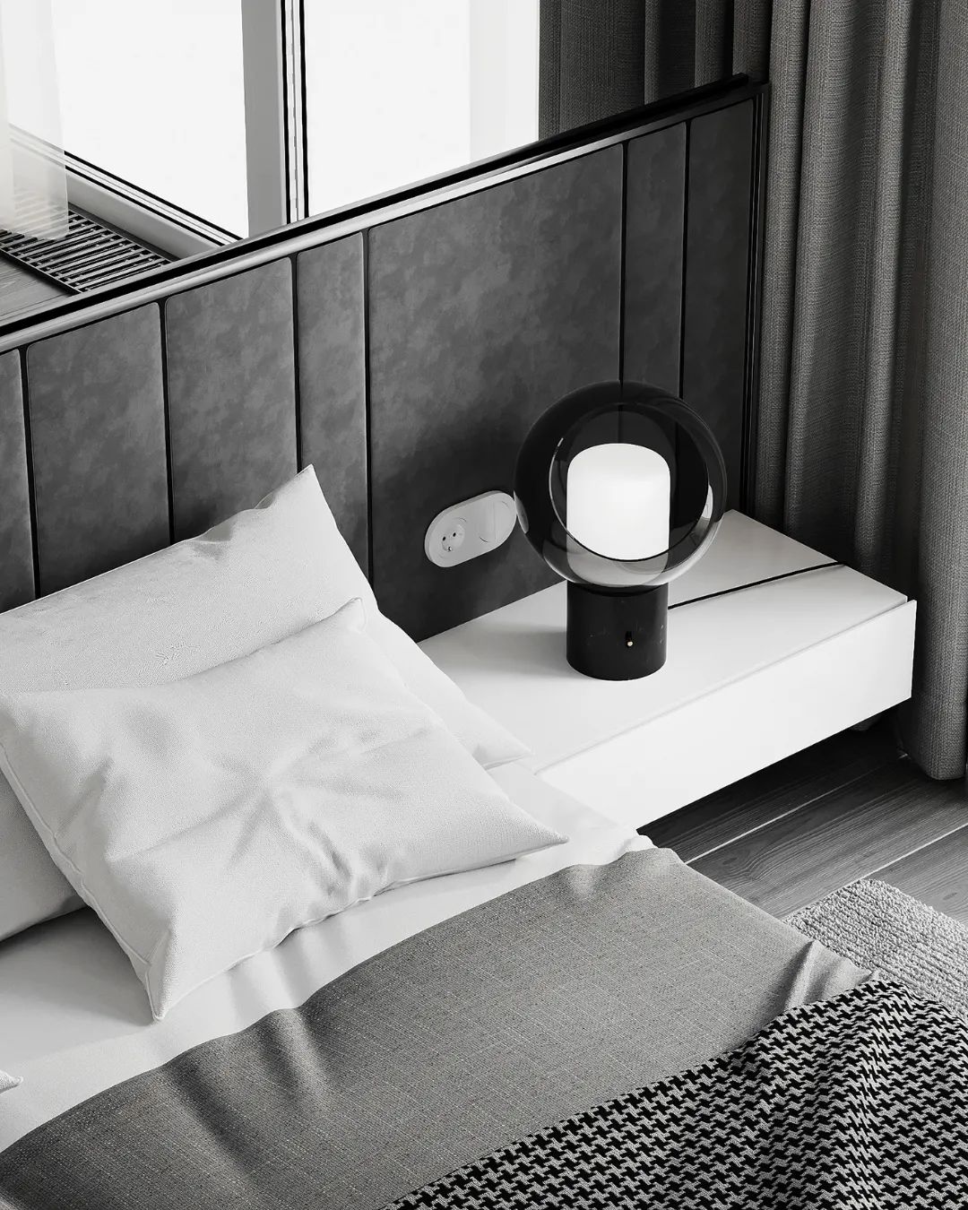 极简高级灰 · 一家三口蓝色豪宅设计丨俄罗斯丨俄罗斯设计师 Alina Larionova-31