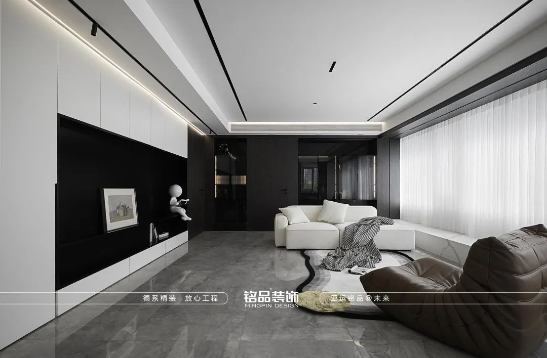 黑白极简现代优雅家居设计丨中国杭州丨铭品装饰-15