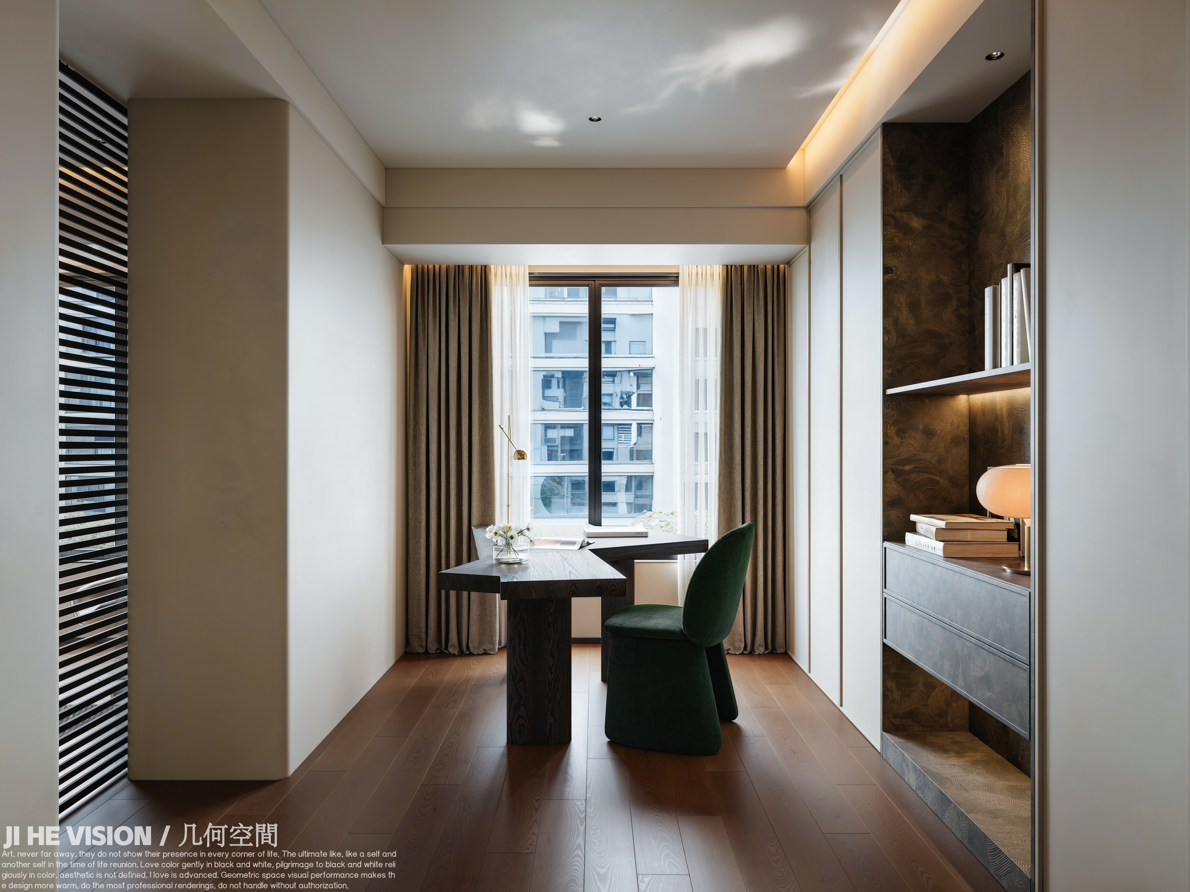 港龙美的云筑轻奢客餐厅丨几何空间视觉表现-8