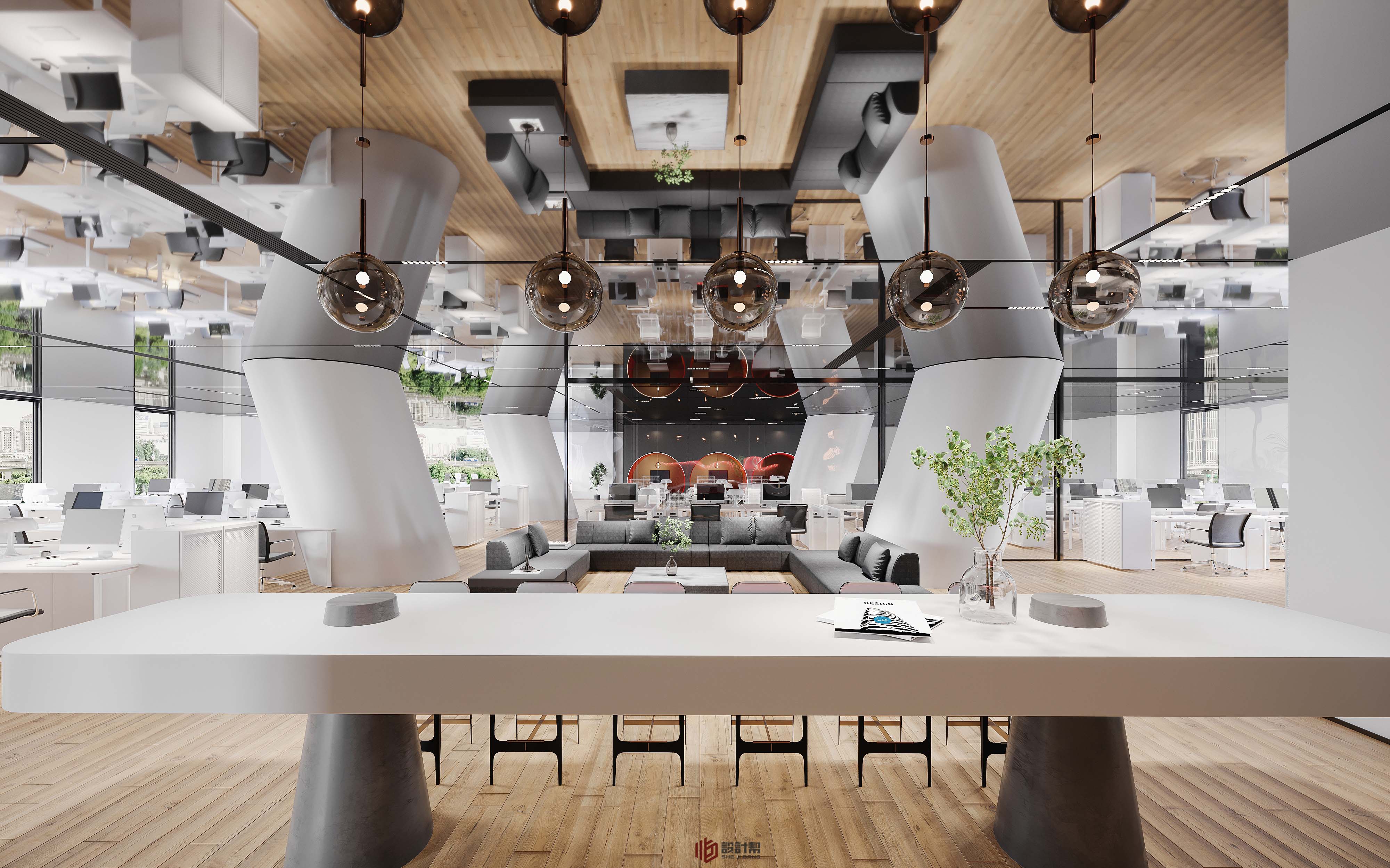 中科创达现代办公室工装设计丨设计帮-5