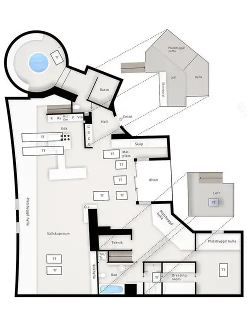 "瑞典 19 世纪建筑的彩色设计 loft"-24