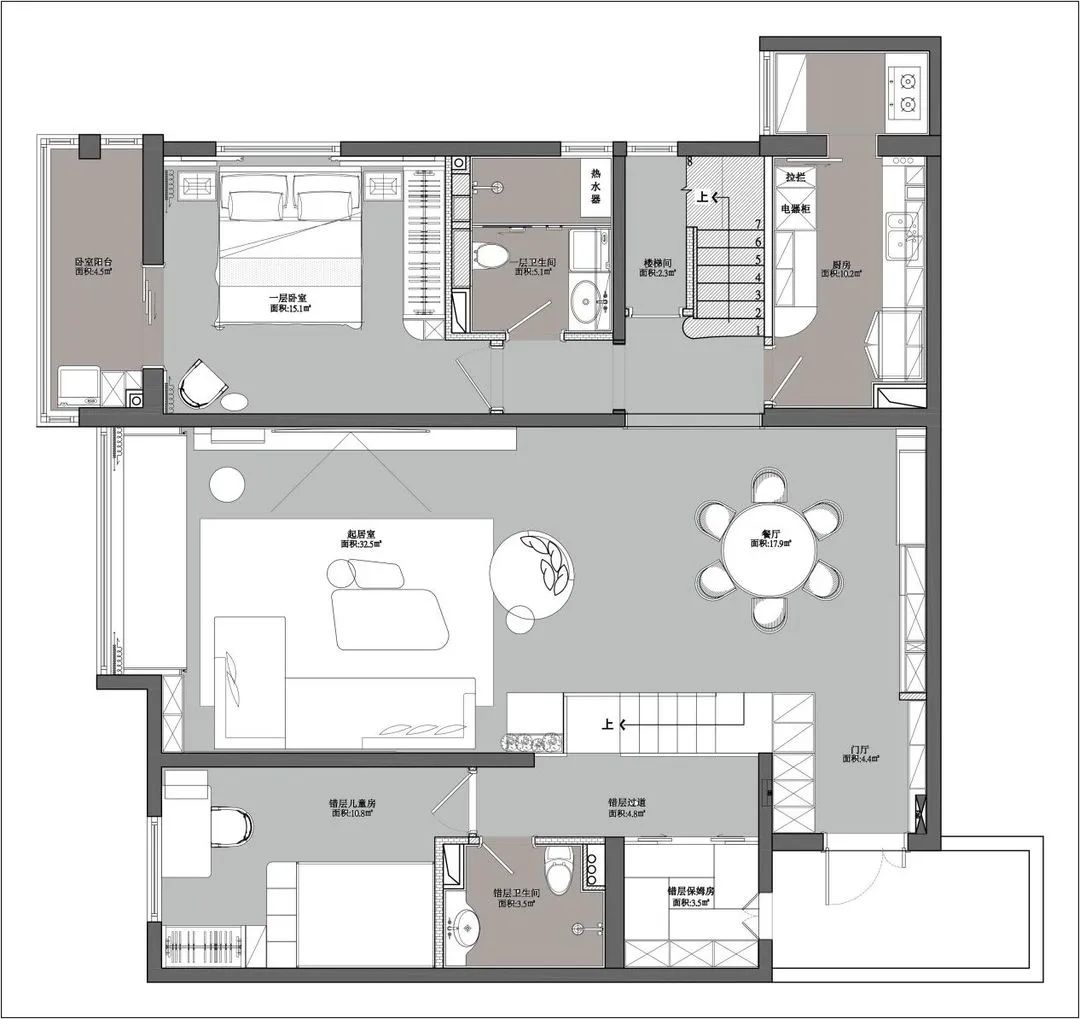 万柳怡水园 219㎡错层复式,现代简约演绎生活艺术-51