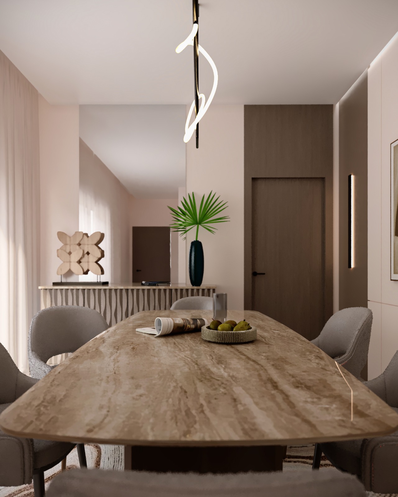 Living Room + Dinning Room Abu Dhabi-5